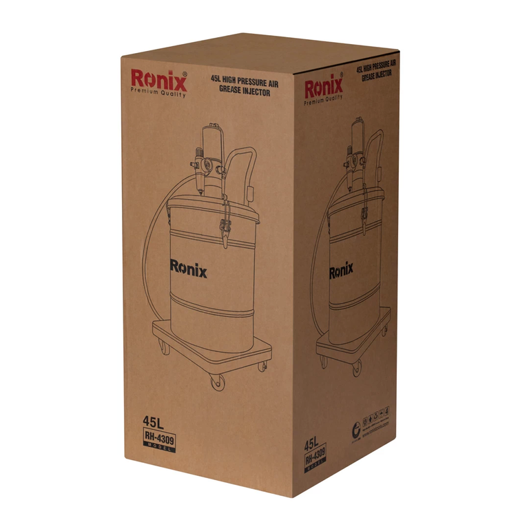گریس پمپ سطلی ۴۵ لیتری رونیکس RH-4309